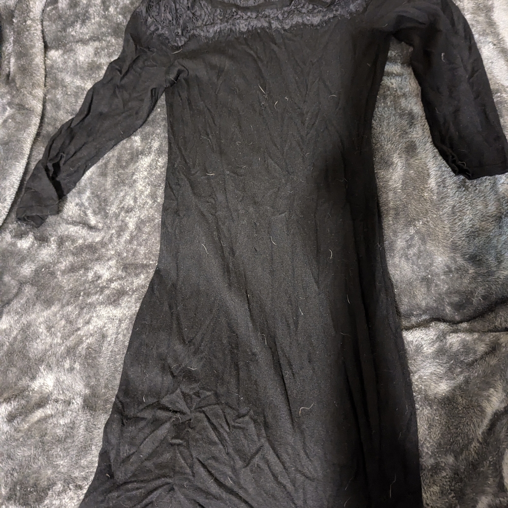 Express Black Cocktail Dress with 3/4 Sleeves